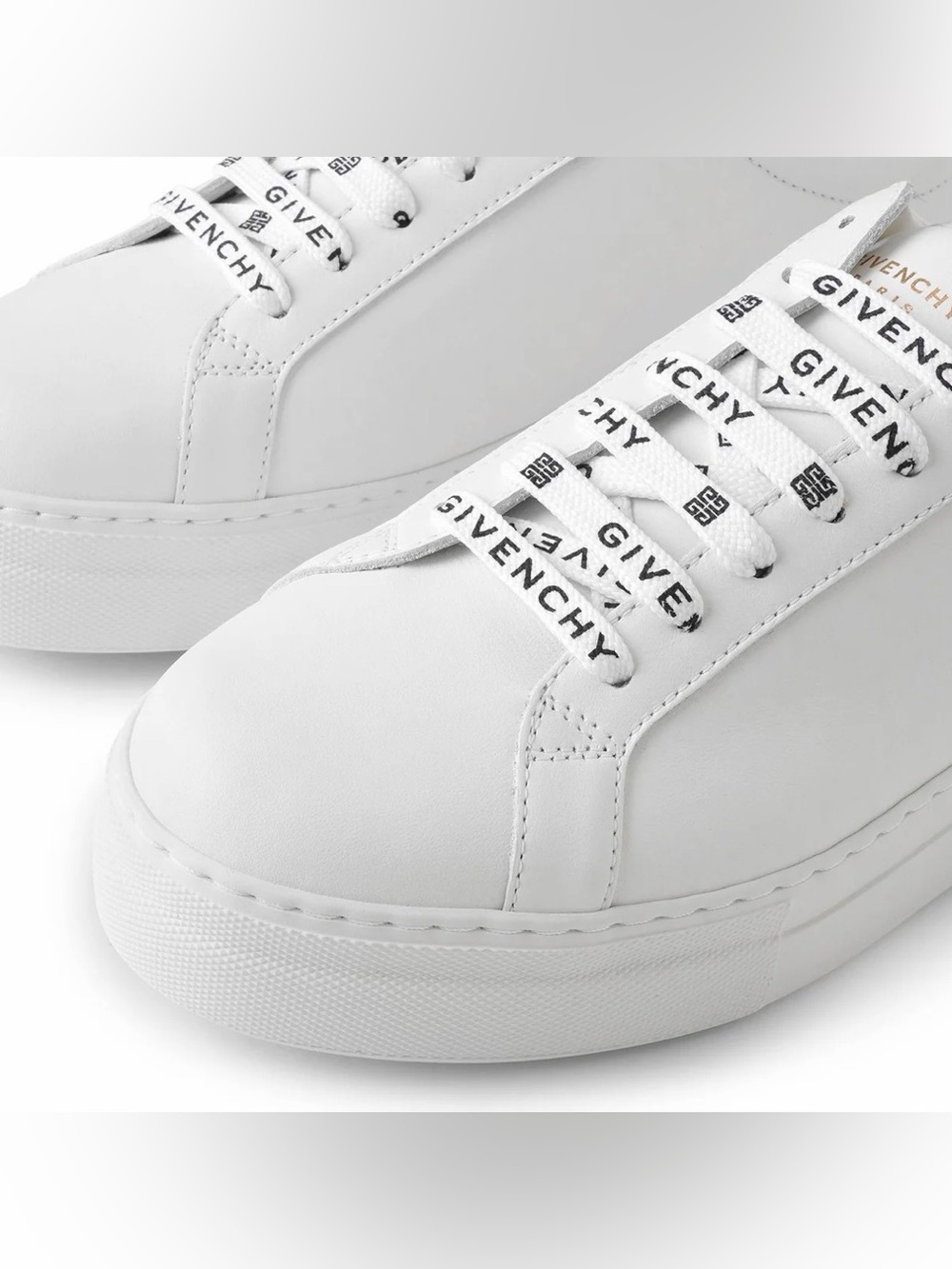 Givenchy White Leather Low-Top Logo Lace Sneakers for Women Sz 8